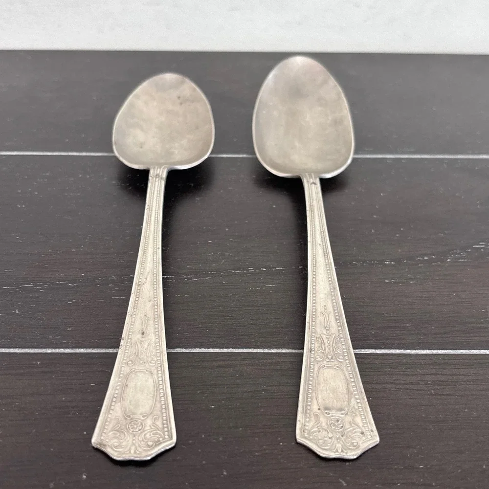 Rogers Nickel‎ Silver INS485 (Silverplate) International Silver 2 Serving Spoons